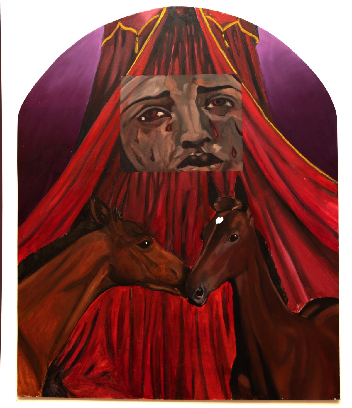 Virgen y caballos